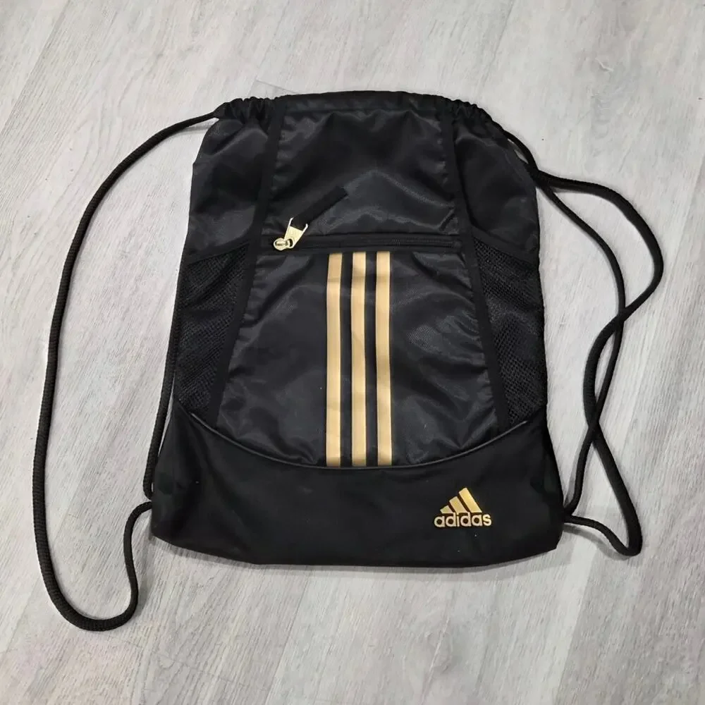 Adidas Gold Drawstring Backpack
